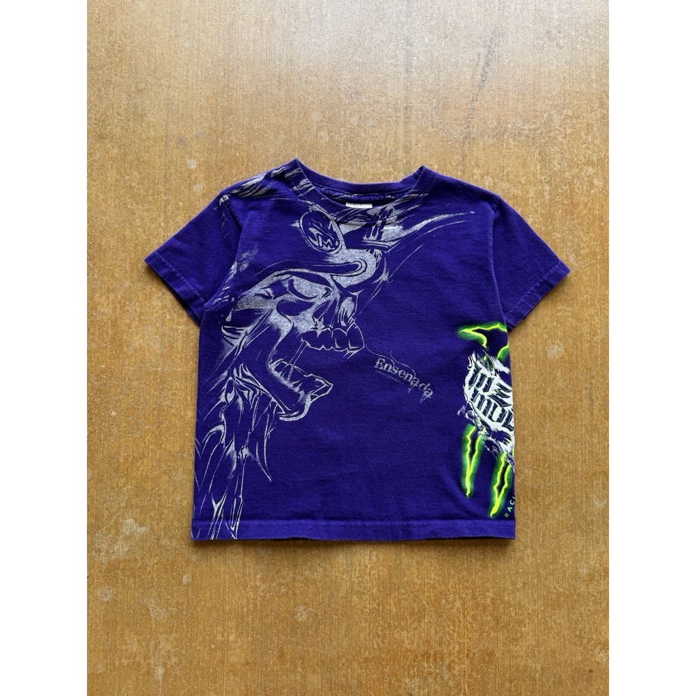 Metal Mulisha Monster Energy Drink Skull Racing Biker Mexico Y2K Kids (4 Years)